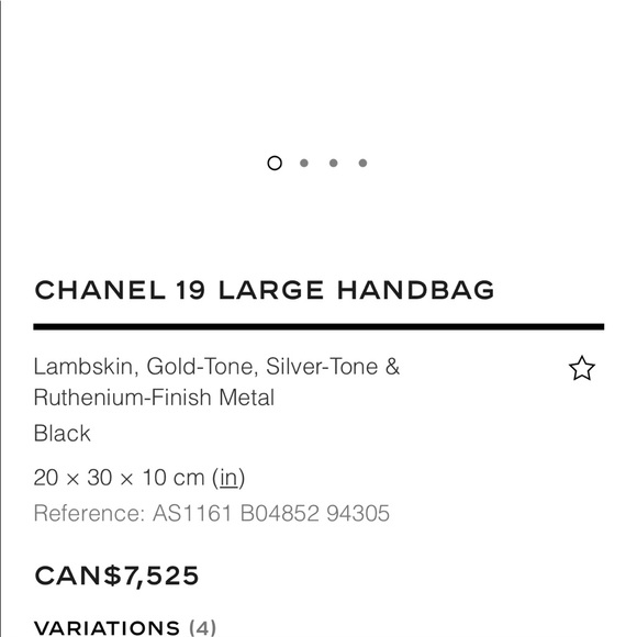 Chanel 19 Large (dark blue) - Picture 10 of 10